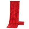 Bufanda de terciopelo de rayón color rojo de la suerte logo personalizado publicidad regalo para fiesta anual bufanda impresión bordado impresión