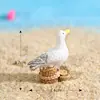 Decorações de paisagens em miniatura: prancha de surf, veleiro, conchas do mar, gaivotas, série de praia e litoral com tema oceânico, pequenos enfeites, feito à mão