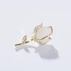 Pin de solapa pequeño de ópalo rosa estilo coreano, moda creativa, broche pequeño lindo, hebilla anti-exposición, broche pequeño lindo