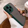 Funda translúcida esmerilada para teléfono móvil Apple 17Promax, todo incluido, simple, tacto de piel, iPhone16, anticaída, funda suave