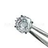 F136 Titanio Ocho Lados Corte Rosa Clavo de Oreja Hueso Clavo Fondo de Cuenco Incrustado con Circonita Clavo de Oreja Piercing Joyería de Aleación de Titanio G23