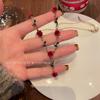Colar Rosa Vintage para Mulheres, Estilo Retrô Francês, Corrente Elegante e Sofisticada para Clavícula, Corrente de Pescoço da Moda, Corrente para Suéter