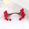 Simulación Baya espuma Fruta escarchada con cuentas Fruta navideña roja Fruta de vidrio accesorios de fruta granada Accesorios DIY transfronterizo
