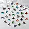 Joyería para uñas de ballena de dibujos animados de alta calidad transparente como el hielo, nueva joyería para uñas de ballena tallada en cristal mixta