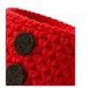 Funda de Taza Tejida para Taza Roja de Café, Diseño de Cuerda Retorcida, Funda de Lana Jacquard de Doble Cara, Suministro Directo del Fabricante, Funda de Taza al por Mayor