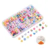 Venda quente transfronteiriça conjunto de contas de argila macia de 24 grades cores acessórios de joias para pulseira colar brincos DIY material em estoque
