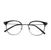 Nuevo marco de gafas ultra ligero color tortuga marrón estilo Xiaohongshu, marco de gafas retro anti-luz azul para mujer, sin puente de nariz de presión TR