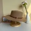 Sombrero de Paja Francés de Nuevo Estilo con Copa Plana para Mujer, Sombrero de Sol para Playa de Verano, Sombrero de Sol a la Moda con Hebilla de Cinturón