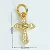 Série de pingentes de cruz microincrustados em cobre galvanizado 18K, acessórios de joias religiosas, múltiplas opções disponíveis