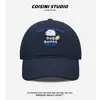 Gorra de Béisbol Bordada de Cachorro Estilo Coreano Ins Dulce y Linda para Hombres y Mujeres, Versátil para Primavera y Otoño, Hace que la Cara se Vea Más Pequeña, Gorra de Pico Suave