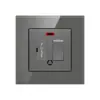 Hong Kong e Macau Exportador Vidro Cinza USB com Painel de Cinco Furos Fabricante Atacado Doméstico Duplo Transfronteiriço Multifuncional Tipo 86