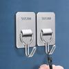 Gancho de Acero Inoxidable sin Taladro Transfronterizo Gancho Fuerte Adhesivo Doméstico Gancho Único para Baño Cocina Almacenamiento y Organización