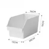 Cesta de almacenamiento angular, contenedor organizador de plástico PP de gran capacidad, tamaño 28x16x15cm despensa de cocina