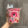 Porta-canetas balde fofo de ferro para estudante de mesa grande capacidade ins criativo moda desenho animado crianças recipiente de armazenamento de material escolar