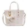 Bolso Canasta Tote Versátil Súper Popular Estilo Coreano para Mujer Modelo Nuevo 2026 Estilo Cotidiano Bolso Cubo Estampado Bolso de Hombro Cruzado