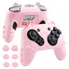 Cubierta Protectora de Silicona para Mango Switch2 Pro Suave y Cómoda Dibujo Animado Lindo con Pegatina de Tapa de Palanca Accesorios Ns
