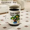 Cubo de basura I8P para uso doméstico, modelo nuevo 2024, diseño de lujo de alta gama para sala de estar, dormitorio, baño, tamaño grande con ruedas