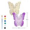 Kit de Pintura Manual DIY en Stock: Colgante de Mariposa de Madera con Láser para Niños Manualidad Decorativa Creativa con Graffiti