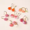 Aretes de cristal natural de ágata Yanyuan con ganchos de acero de titanio, joyería de cristal estilo chino para mujer, aretes de hebilla de paz al por mayor