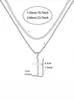 Collar Apilado de Acero Inoxidable con Doble Capa y Cruz Doble Transfronterizo Nuevo Europeo y Americano para Hombres, Accesorios de Alta Gama para Combinación de Moda, Yiwu