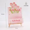 Caixa de flores para o Dia do Professor, caixa de embalagem para buquê de flores, caixa vazia, papelão branco espesso, suporte de mesa, materiais para arte floral artesanal DIY atacado