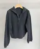 Suéter de punto con capucha y cremallera ROW para mujer, otoño e invierno, estilo holgado y casual, cuello semi-alto, top tipo jersey de manga larga