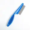 Suministros para mascotas: Peine de acero de fila recta y dientes finos para mascotas, peine para pulgas de mascotas, peine para pulgas de gato y perro, fábrica de peines para eliminar pulgas y garrapatas