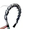Nuevo Coletero Azul a Cuadros Estilo Coreano para Niñas, Lazo de Tela Hecho a Mano para Moño con Diadema de Corona Alta para Mujeres