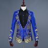 Traje de Casamento Tang Suit do Noivo Casaco Computador Bordado Cetim Gola Xale Masculina Traje de Performance Traje de Performance Anual