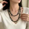 Colar Versátil de Concha Irregular para Mulheres, Corrente para Suéter Estilo Boêmio, Acessório de Roupa Versátil de Nicho de Alta Qualidade