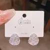 Colección de Buena Relación Calidad-Precio 5 Pendientes de Plata Chapados en Oro con Circonita y Aguja de Plata con Acabado de Alta Gama, Estilo Lujo Ligero, Pendientes de Botón de Calidad