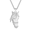 Temu, gran oferta, colgante de cabeza de caballo de acero inoxidable, estilo europeo y americano, collar personalizado con animal para hombre