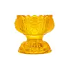 Suporte Colorido de Lâmpada de Manteiga de Vidro para Uso Doméstico, Base para Velas para Oferecer ao Buda, Lâmpada de Vela Duradoura, Suporte de Vela de Lótus