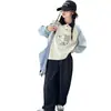 Conjunto de ropa para chicas de secundaria 2026 nuevo suéter de otoño ropa de otoño para niños para niñas, estilo de otoño para niños mayores