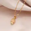 Accesorios Cadena para Clavícula Bolsa de Dinero de la Suerte Colgante de Oro Rosa de 18 Quilates Tono Vibrante Mano Rápida con Micro Zirconia Collar para Mujeres