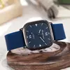 Relógio Masculino de Quartzo Quadrado Minimalista Fashion com Pulseira de Couro Casual Reloj Hombre