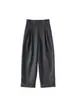 Pantalones Versátiles de Cintura Alta de Pierna Ancha para Mujer 26 Invierno Retro de Pierna Recta Adelgazantes Sueltos Casuales Largos