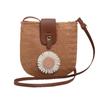 Nova Bolsa de Celular de Palha da Moda, Casual, Simples, Fresca, Bolsa de Ombro Vertical, Bolsa Transversal para Viagem e Deslocamento