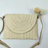 Nueva Moda Braid de Papel Bolso Tejido a Mano Bolso de Mano Bolso Simple Versátil Bolso de Hombro Cruzado Bolso de Playa para Vacaciones Bolso de Mujer