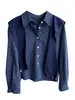 Elegante y moderna camisa de chal a cuadros, conjunto de dos piezas de corte holgado, nueva colección de principios de otoño para mujer, H090514