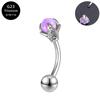 Joyería Aobao de lujo ligero aleación de titanio G23 aro para labio de palanca pendiente para nariz de garra de dragón pendiente de lengua/ceja 16G/1.2mm multicolor
