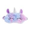 Máscara de ojos de peluche con diseño de unicornio para niña, bonita y opaca, ideal para dormir en el dormitorio.