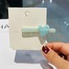 Versão coreana da palavra clipe geléia cor strass grampo de cabelo feminino doce franja testa quebrado cristal amor acessórios para o cabelo grampo de cabelo atacado