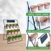 Zhixiaoyang Estante de Hierro Forjado para Mesa Exterior Multicapa Trapezoidal Estante para Plantas Verdes Estante de Almacenamiento de Hierro Estante para Macetas Verdes Suculentas Transfronterizo