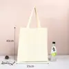 Bolsa de Lona en Blanco Lista para Usar Escolar DIY Pintada a Mano Graffiti Bolsa de Lona Actividades Familiares Festivas Bolso de Mano para Pintar