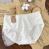 Algodón crudo 7A amigable con la piel ropa interior nude cómoda antibacteriana clase a algodón para bebé 0 fluorescente 0 blanco teñido bragas para mujer 605