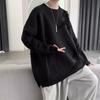 Suéter roto para hombre, suelto, moderno, japonés, retro, versátil, informal, con dobladillo dividido, suéter, abrigo, ropa exterior