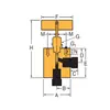 Válvula de Aguja para Autoclave Parker 10V2 y Serie Sw - Tipo Angular de Dos Vías 10V2072
