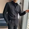 Estilo Coreano Ligeramente Maduro Gama Alta Rayas Manga Larga Moda Masculina Formal de Negocios Sin Planchar Casual Atractivo Camisa