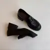 Mocasines de piel suave para mujer, nueva colección otoño 2026, zapatos de tacón grueso de un solo color, estilo británico, zapatos sin cordones de suela gruesa, adecuados para uniformes JK, zapatos pequeños de piel